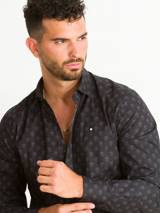 camisa de calaveras hombre