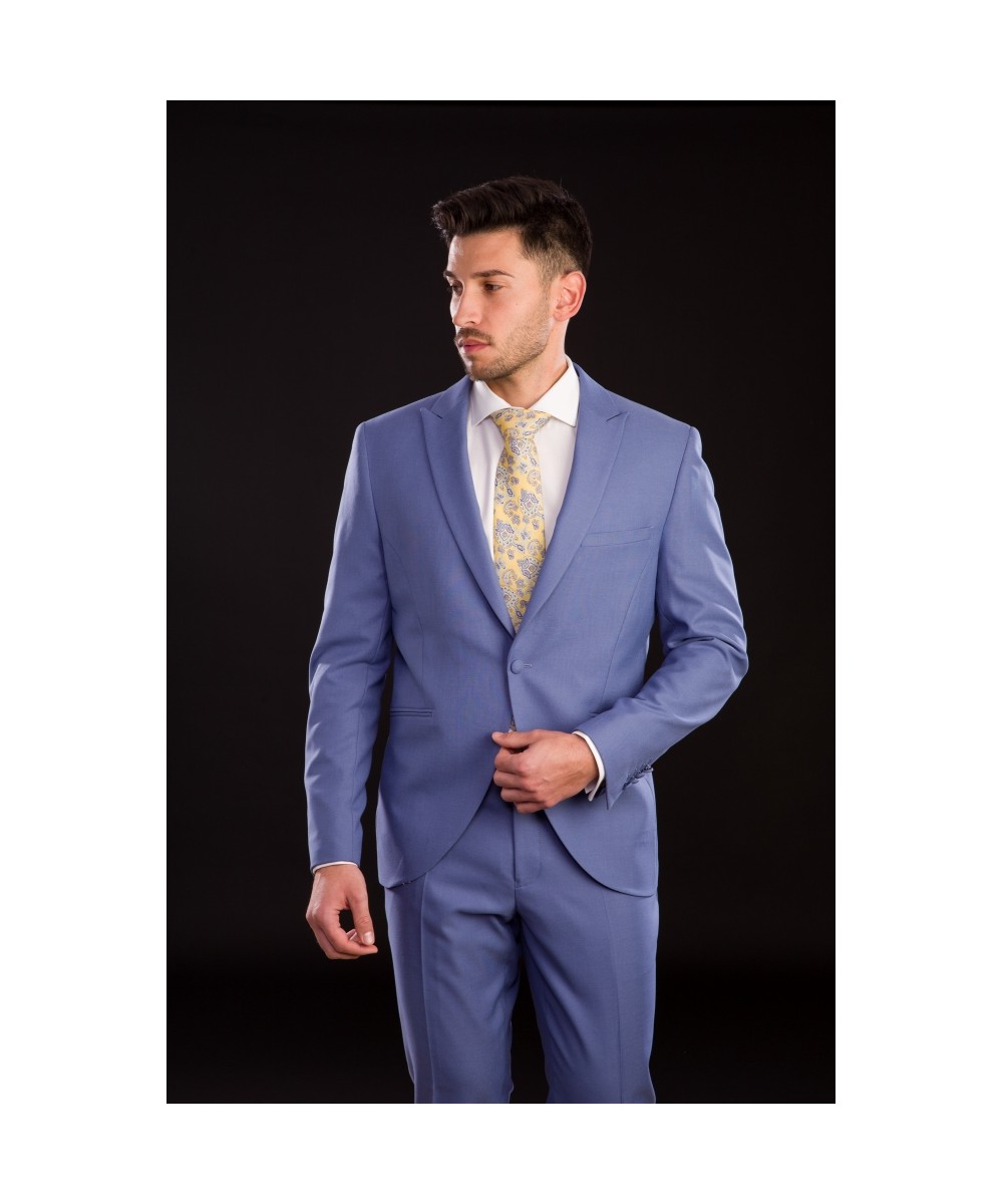 Traje azul shops cobalto hombre