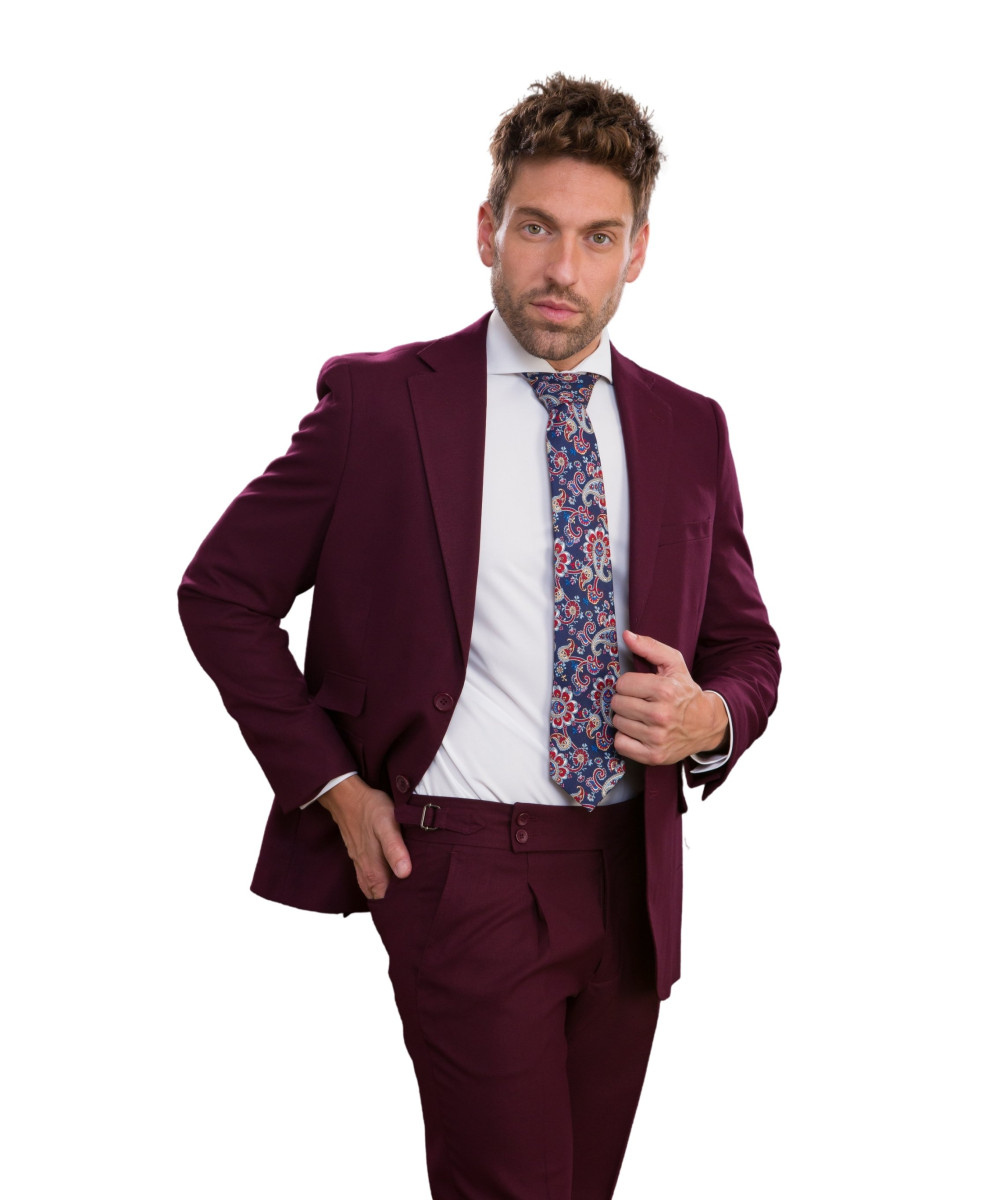 Lino Clemente - Traje burdeos larios 24231