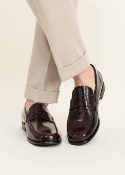 Lino Clemente - Mocasines de piel burdeos Castella 25593