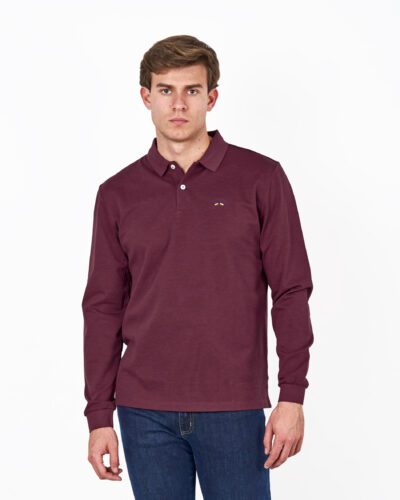 Polo básico burdeos – Spagnolo