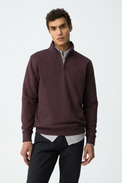 Sudadera burdeos para hombre con cremallera – Tiffosi