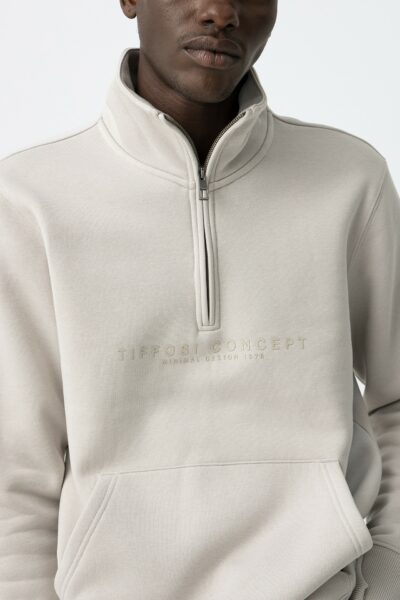 Sudadera gris para hombre con cremallera – Tiffosi