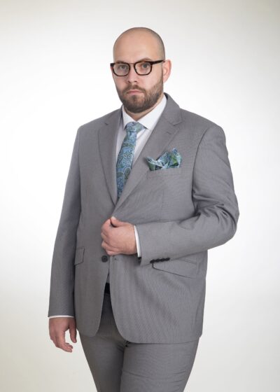 Lino Clemente - Traje gris talla grande 20110