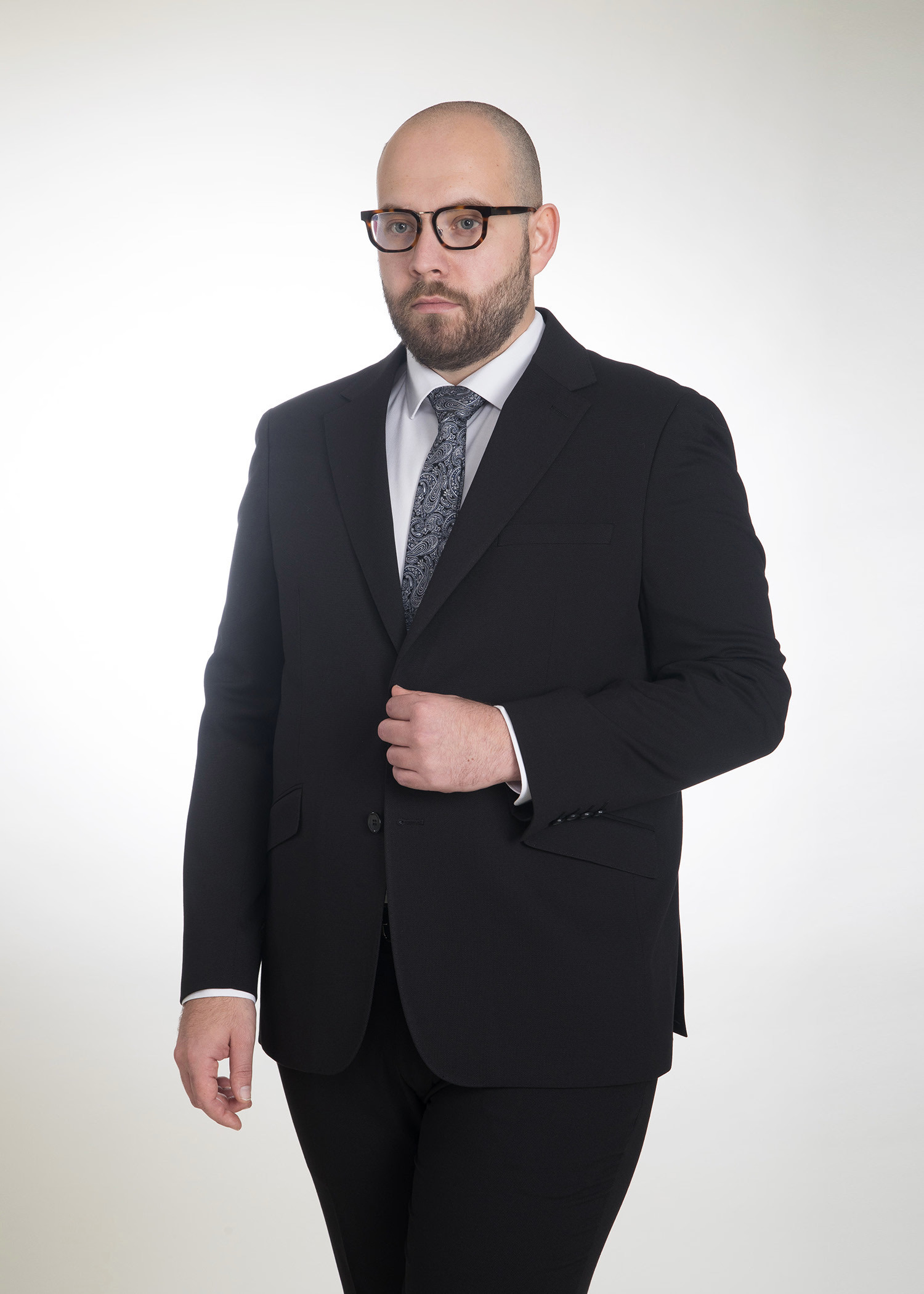 Lino Clemente - Traje negro talla grande 20110