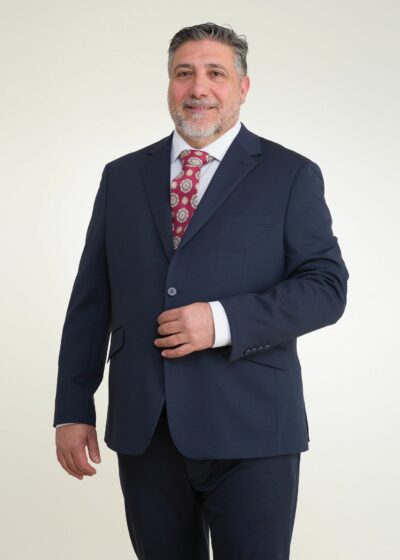 Lino Clemente - Traje azul marino súper elástico talla grande 20204