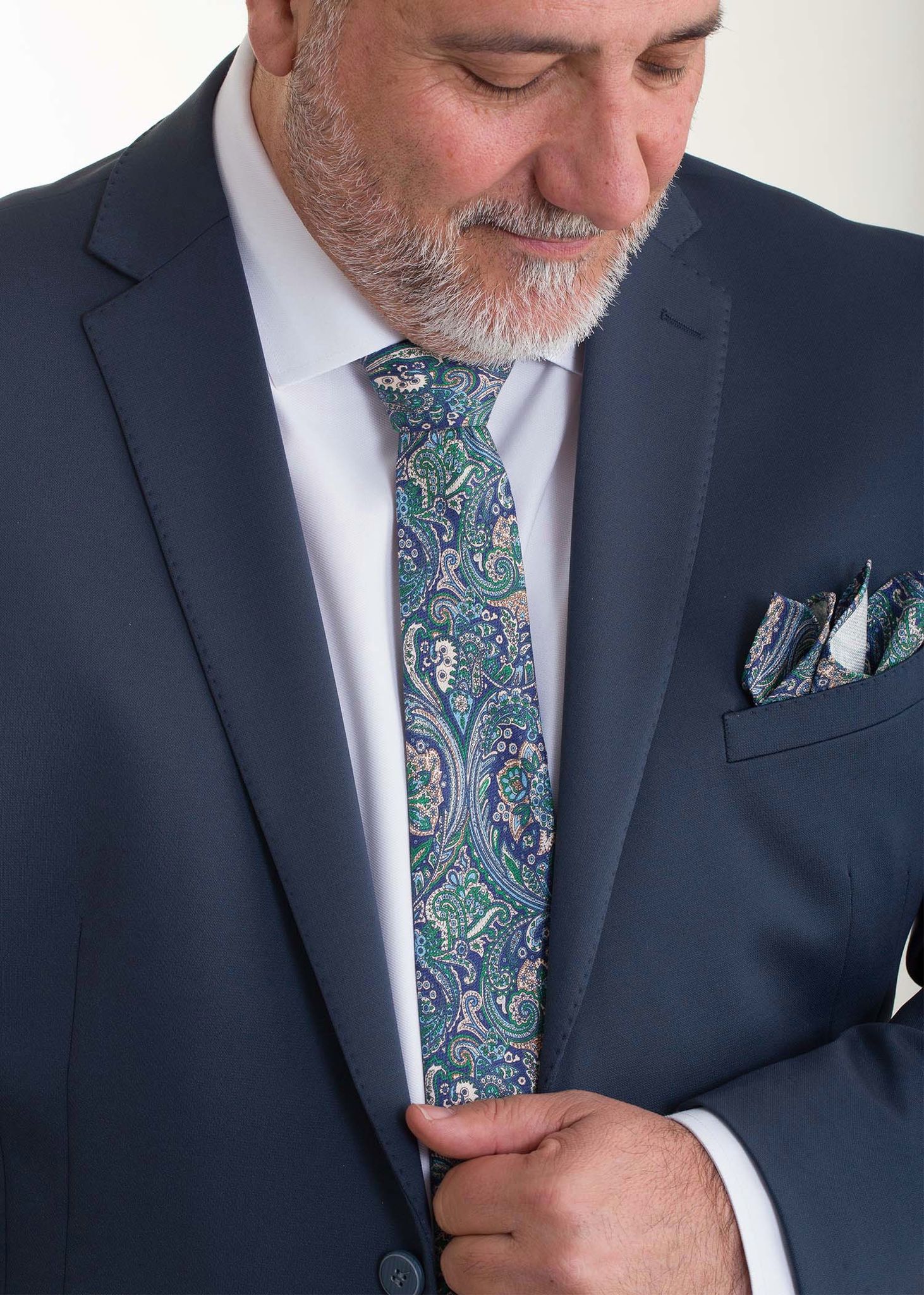 Lino Clemente - Traje verde oscuro súper elástico talla grande 20204 - Imagen 2
