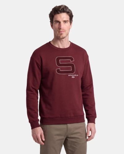 Spagnolo - Sudadera granate hombre