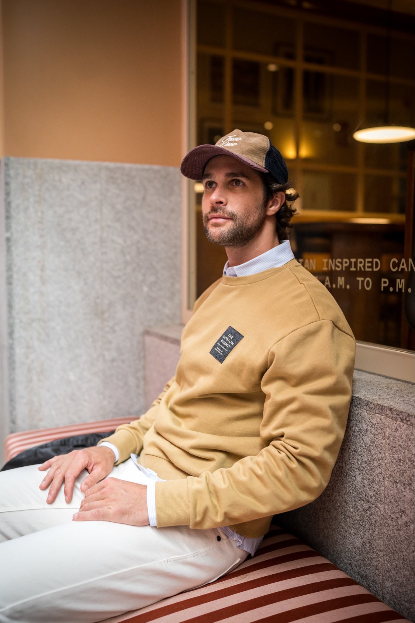 Boston - Sudadera mostaza hombre - Imagen 2