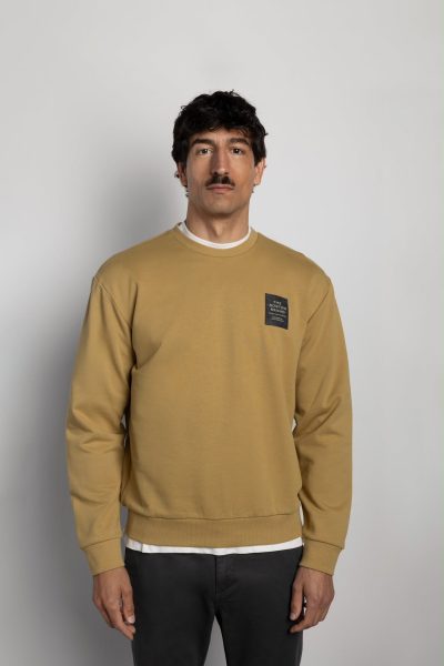 Boston - Sudadera mostaza hombre