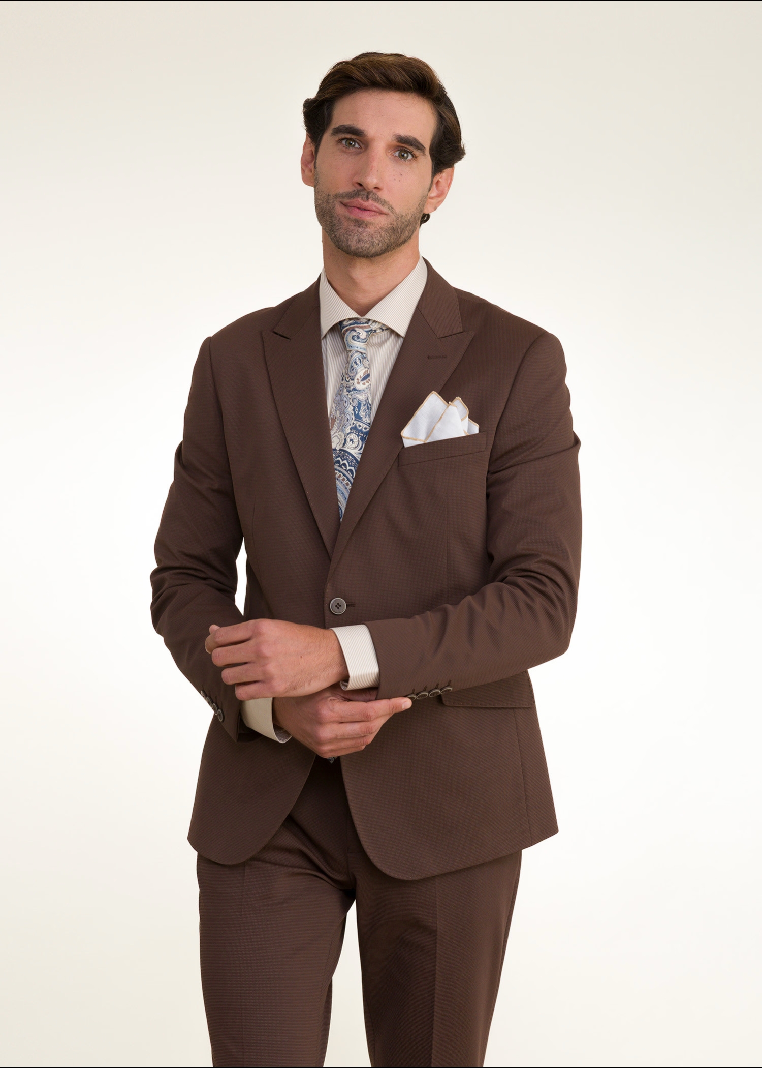 Lino Clemente - Traje color marrón ARES 26206
